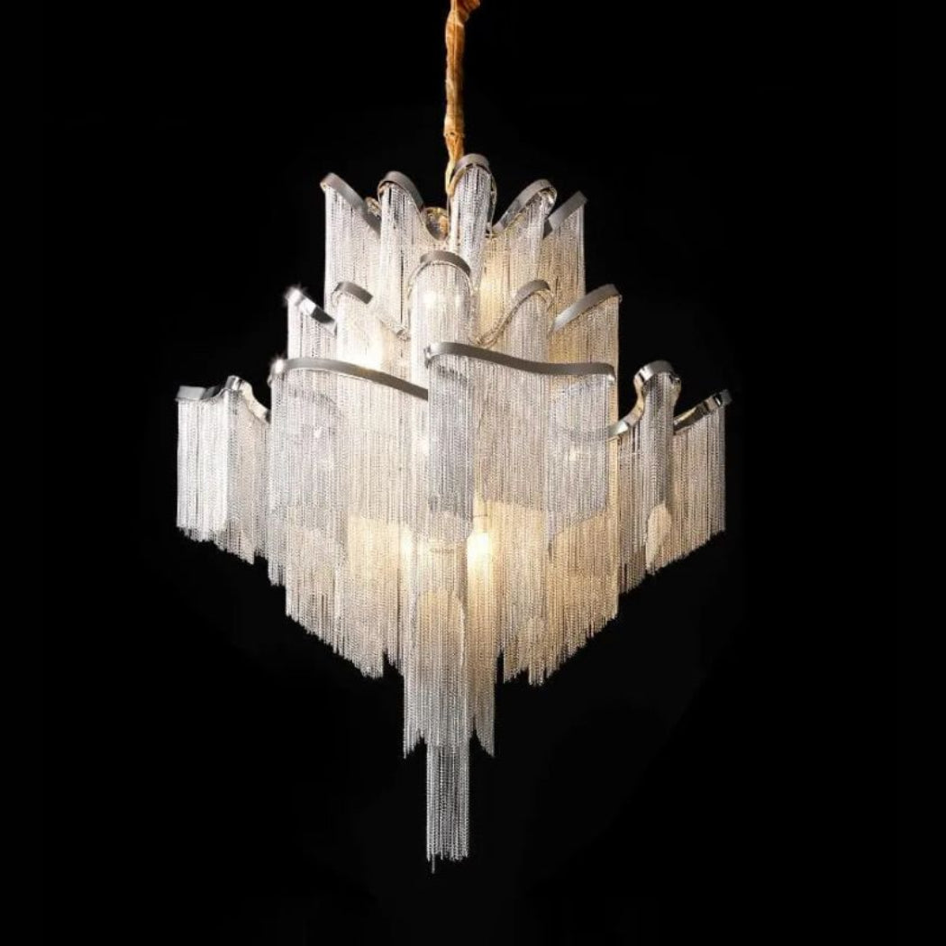 Florielle Flower Chain Tassel Chandelier