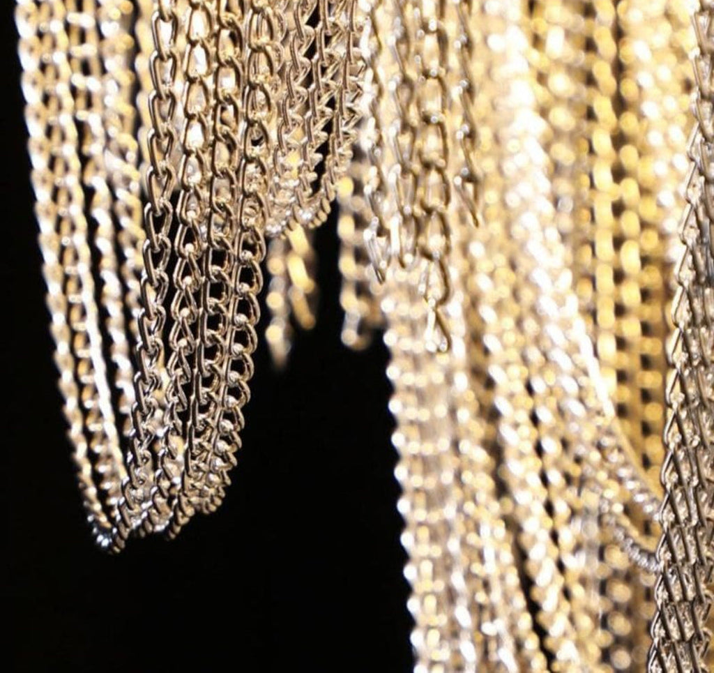 Florielle Flower Chain Tassel Chandelier