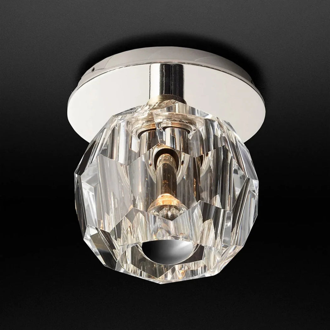 Lumera Smoke Crystal Flush Mount