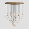 Avelisse Glass Raindrop Round Chandelier 17"/24"/36"/58"