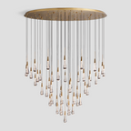 Avelisse Glass Raindrop Round Chandelier 17"/24"/36"/58"