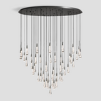 Avelisse Glass Raindrop Round Chandelier 17"/24"/36"/58"