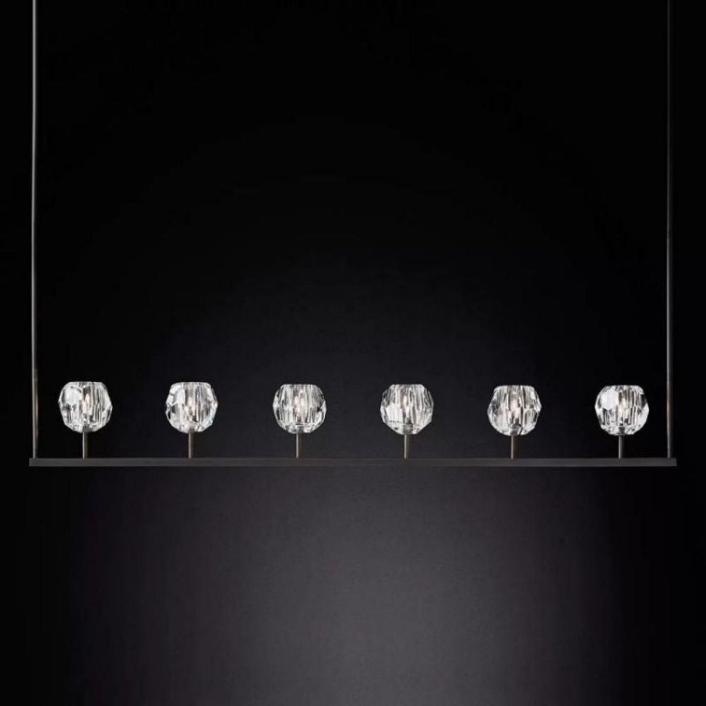 Lumera 60″ Clear Crystal Linear Chandelier