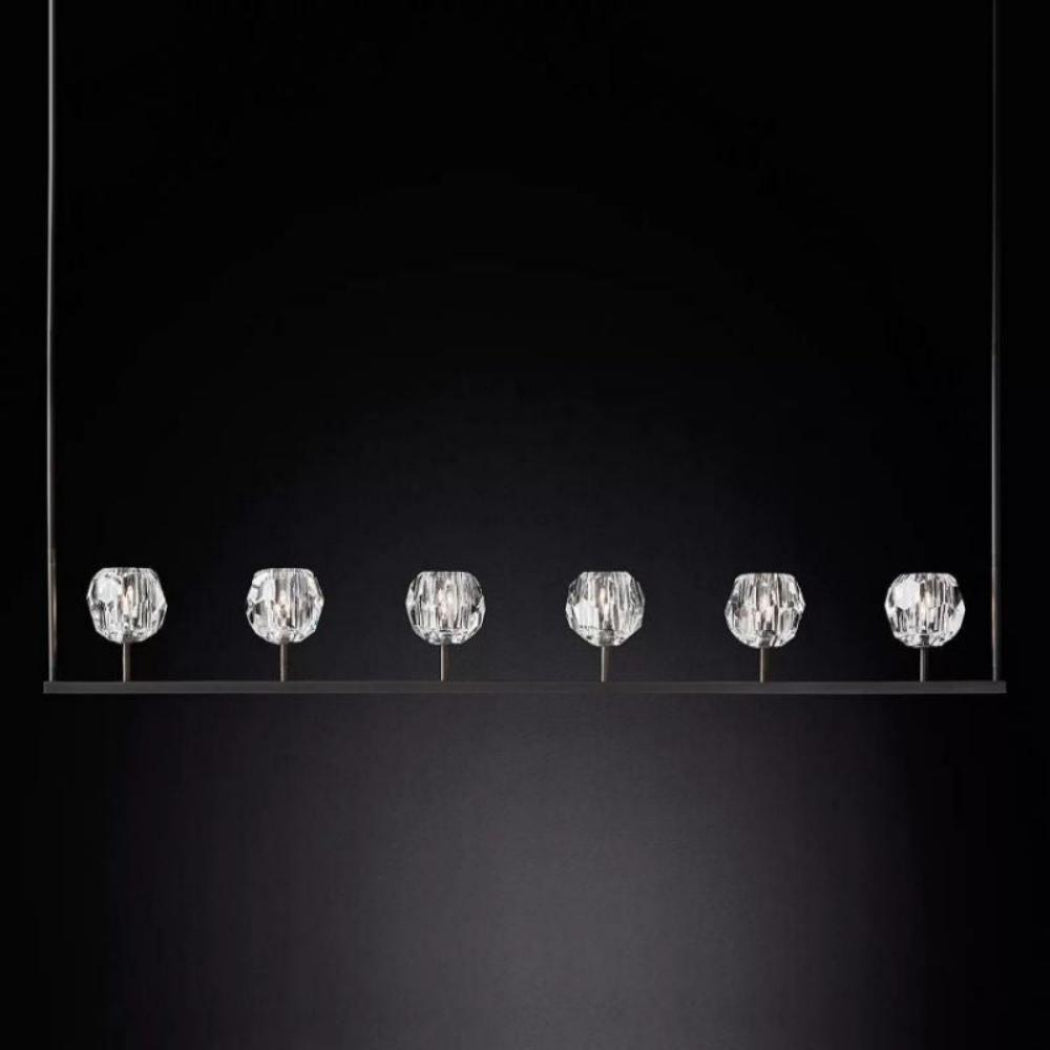 Lumera 60″ Clear Crystal Linear Chandelier