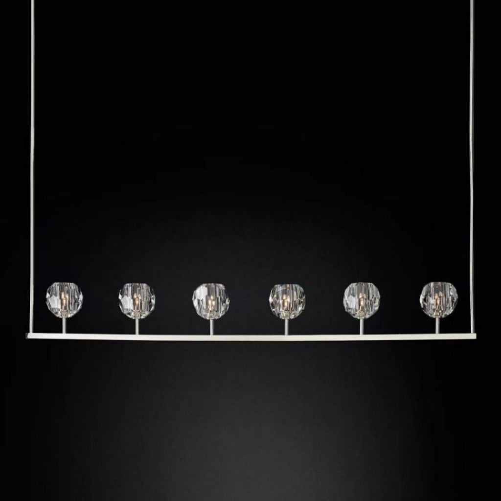 Lumera 60″ Clear Crystal Linear Chandelier