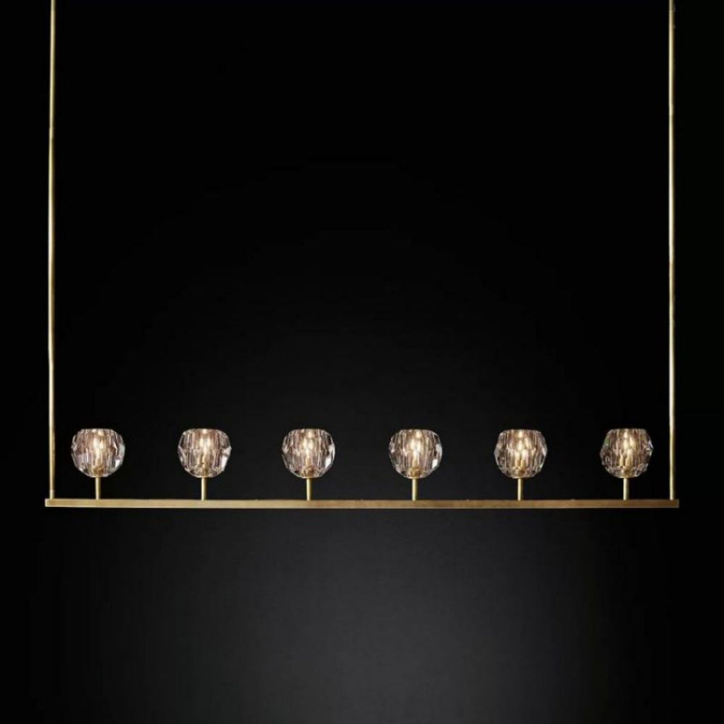Lumera 60″ Clear Crystal Linear Chandelier
