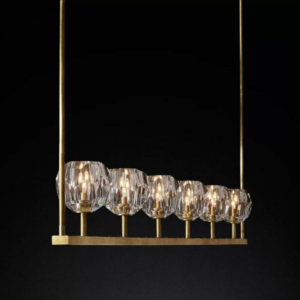 Lumera 60″ Clear Crystal Linear Chandelier