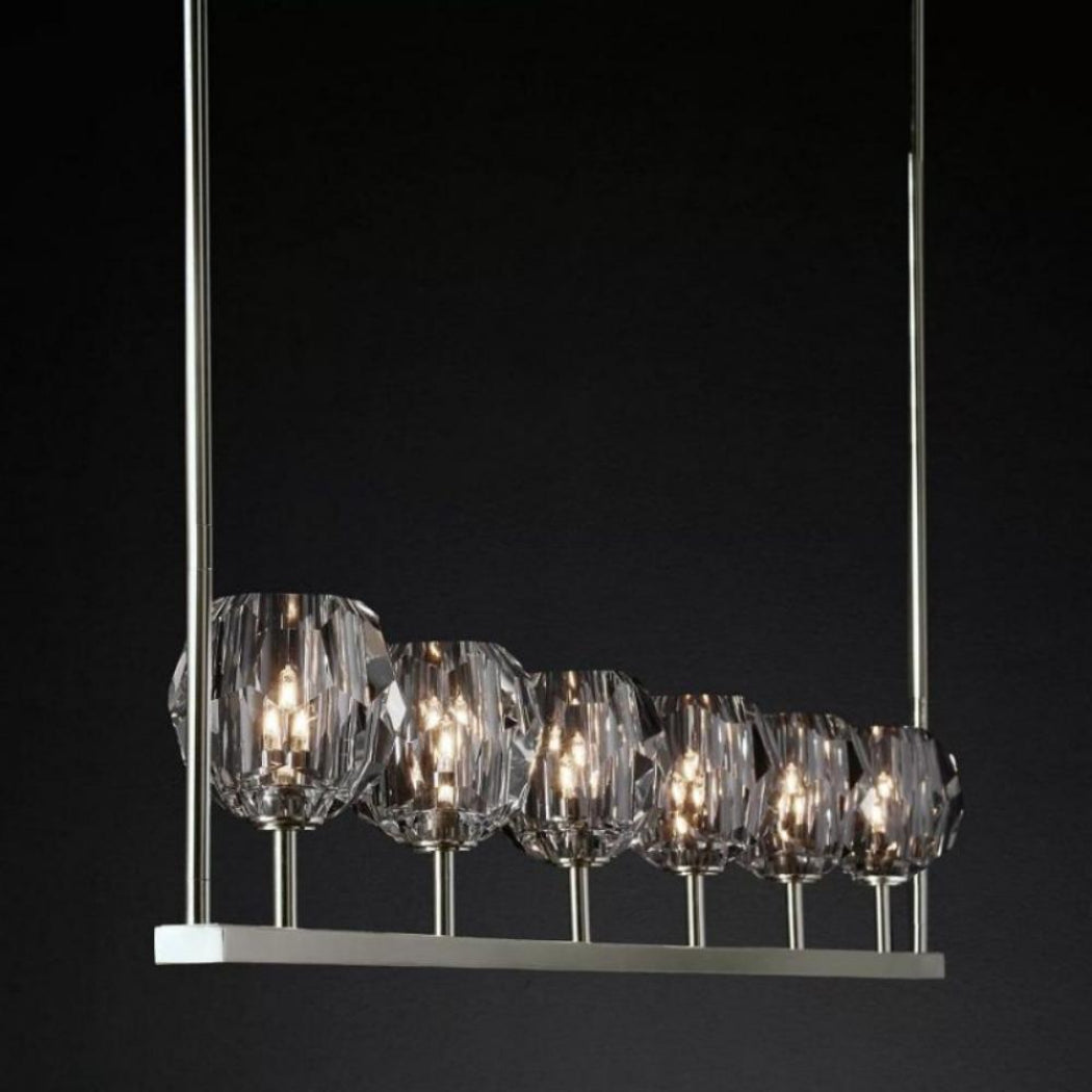 Lumera 60″ Clear Crystal Linear Chandelier