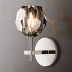 Lumera Clear & Smoke Crystal Wall Sconce