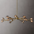 Lumera 60″ Clear & Smoke Crystal Round Chandelier
