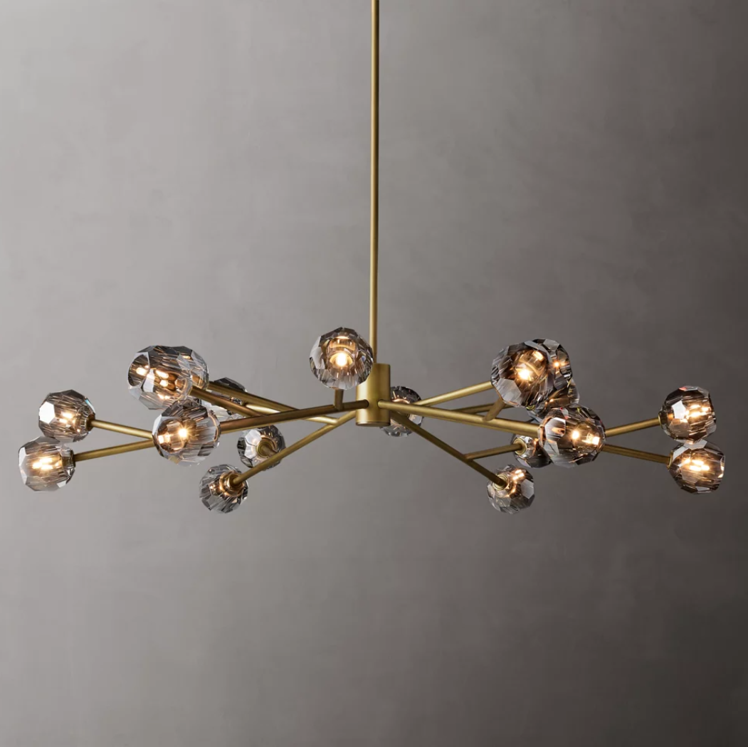 Lumera 60″ Clear & Smoke Crystal Round Chandelier