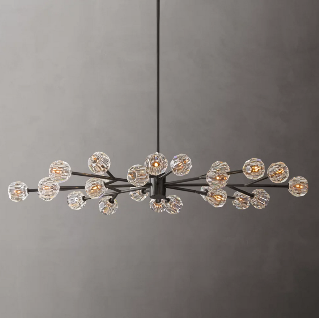 Lumera 72″ Clear & Smoke Crystal Chandelier