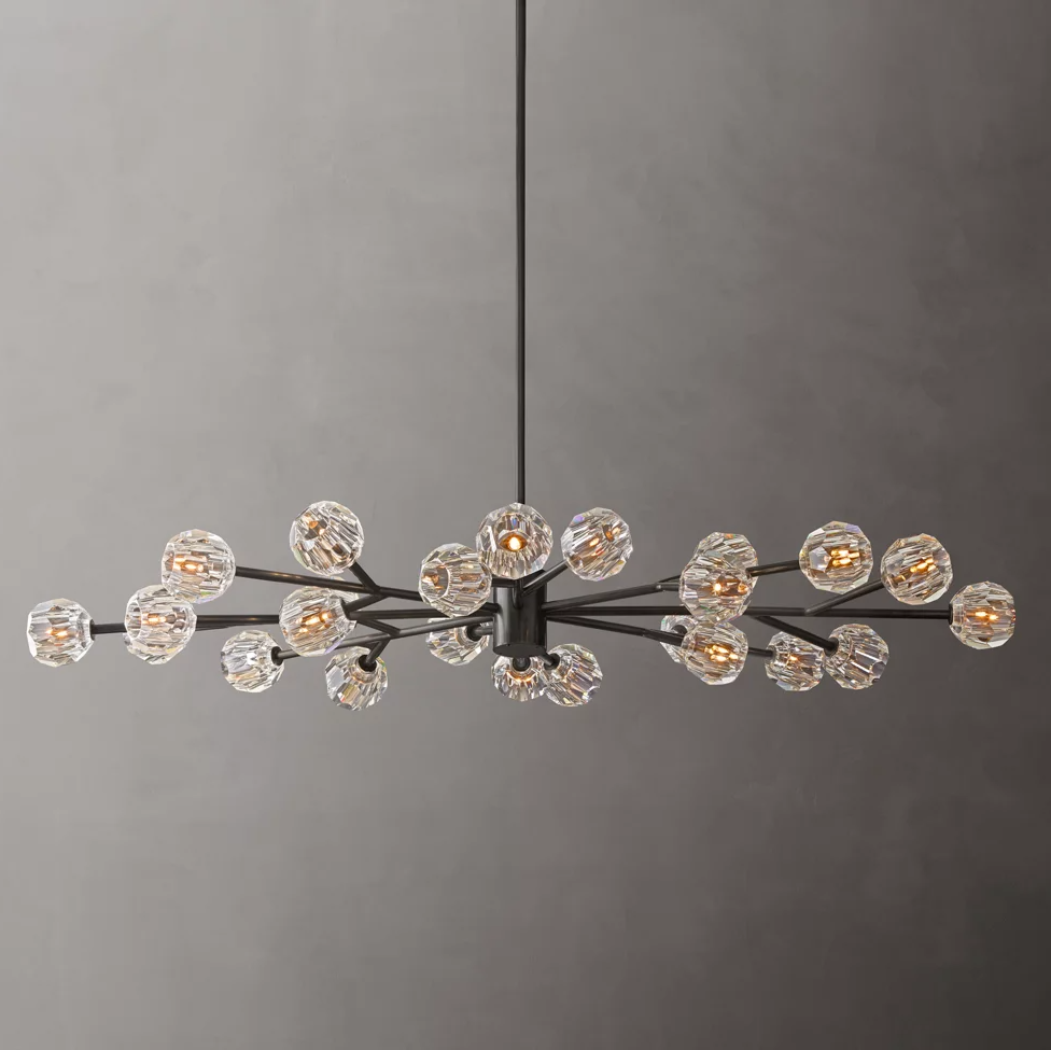 Lumera 72″ Clear & Smoke Crystal Chandelier