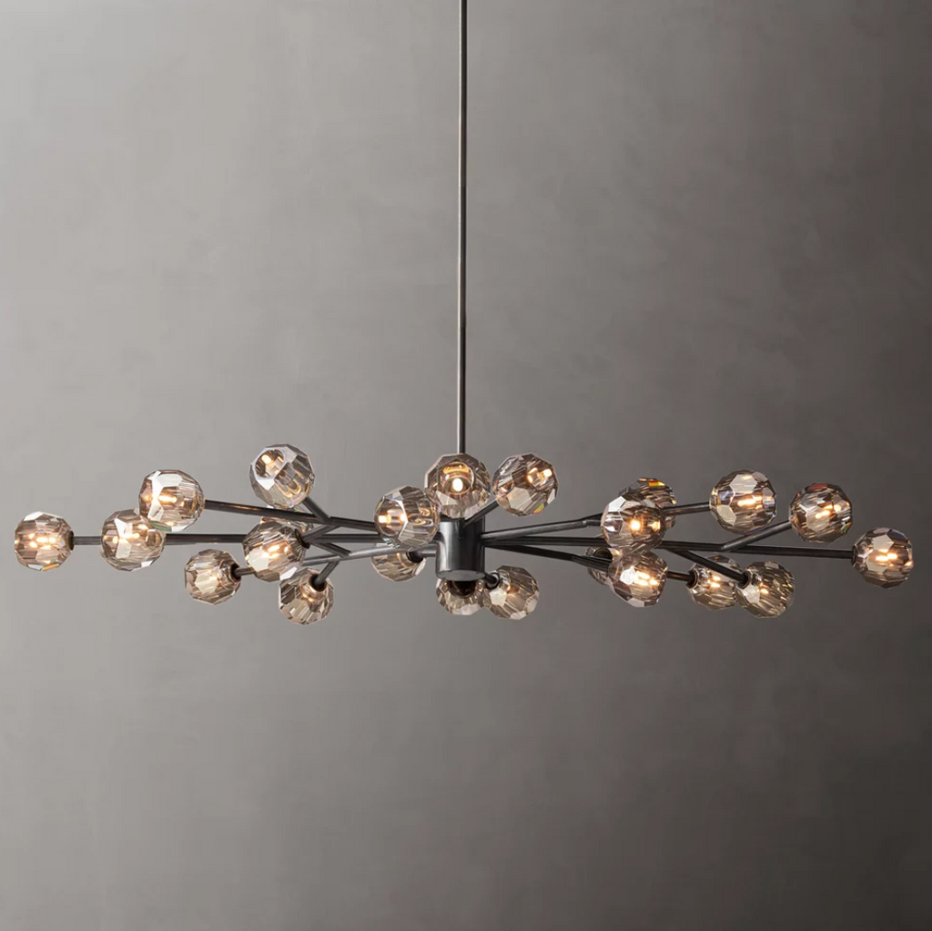 Lumera 72″ Clear & Smoke Crystal Chandelier