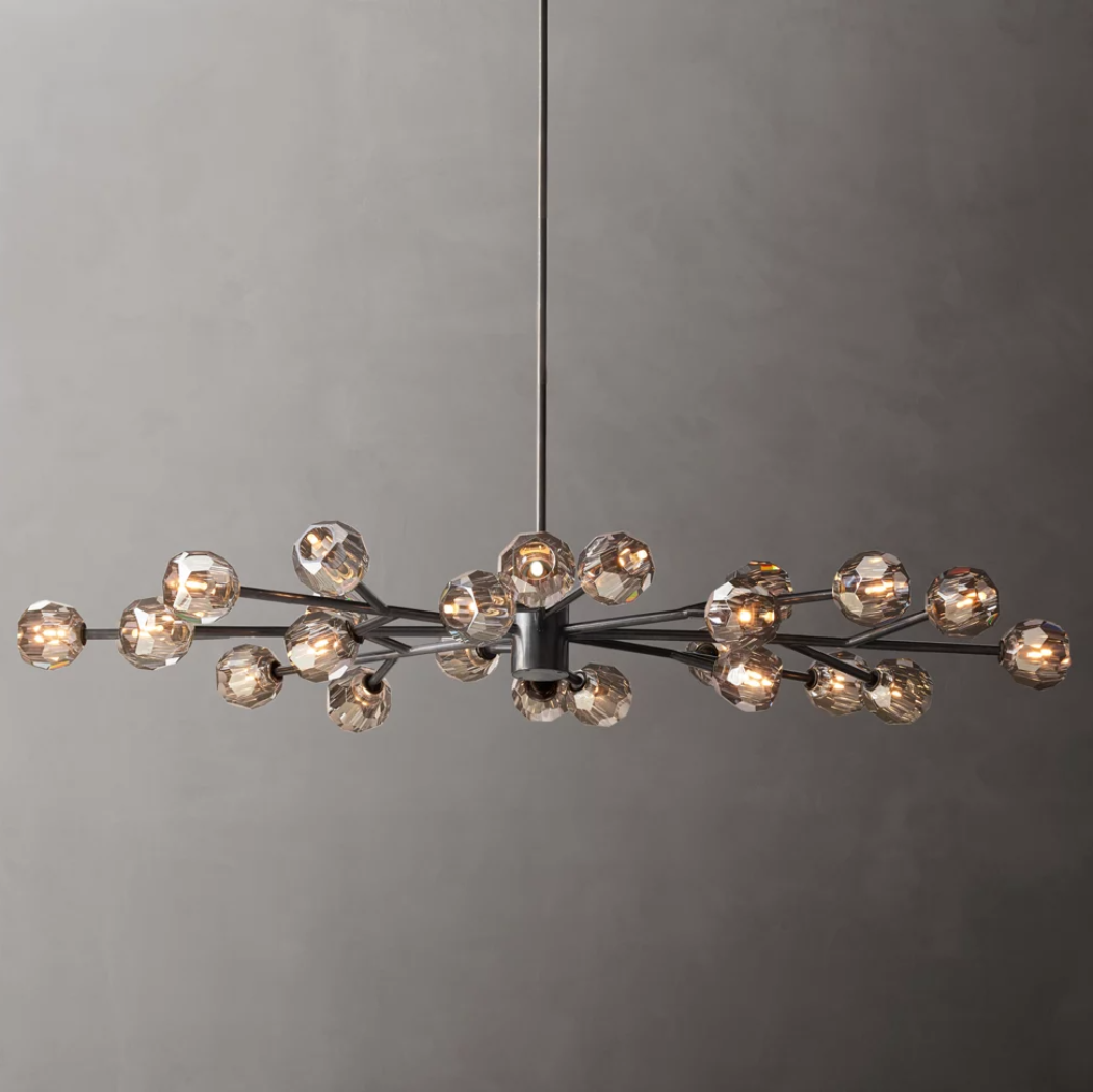 Lumera 72″ Clear & Smoke Crystal Chandelier