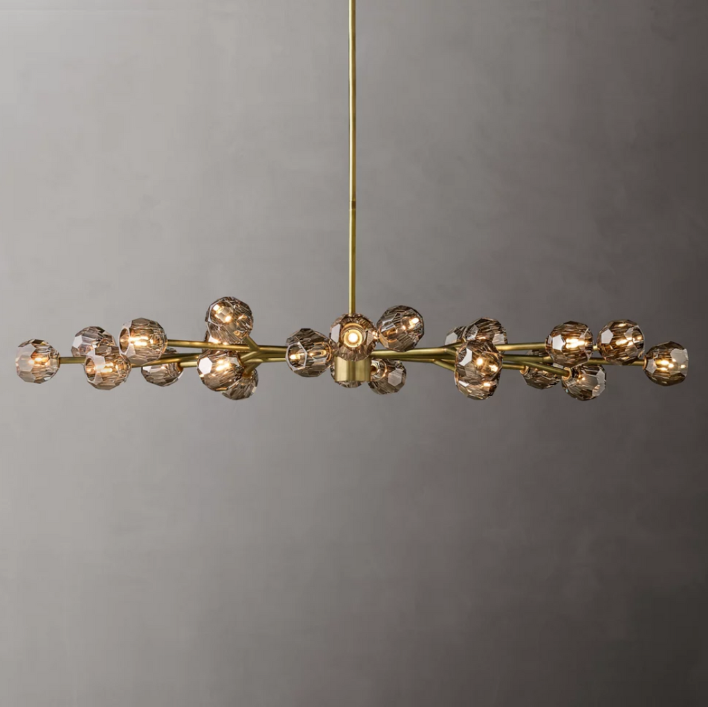 Lumera 72″ Clear & Smoke Crystal Chandelier
