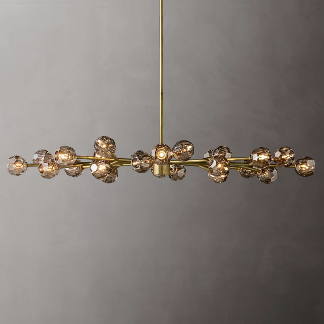 Lumera 72″ Clear & Smoke Crystal Chandelier