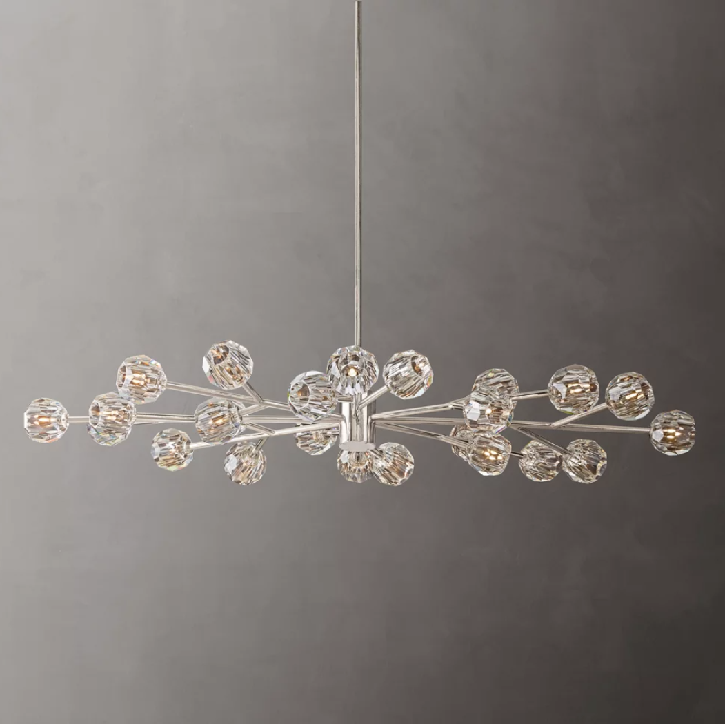 Lumera 72″ Clear & Smoke Crystal Chandelier