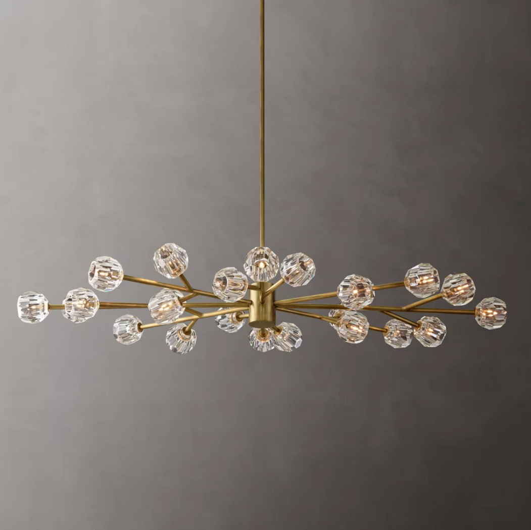 Lumera 72″ Clear & Smoke Crystal Chandelier