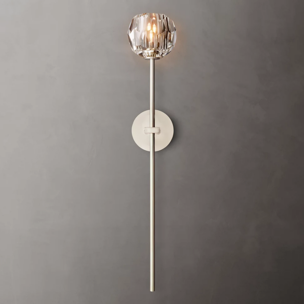 Lumera Clear & Smoke Crystal Wall Sconce