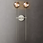 Lumera Clear & Smoke Crystal Wall Sconce