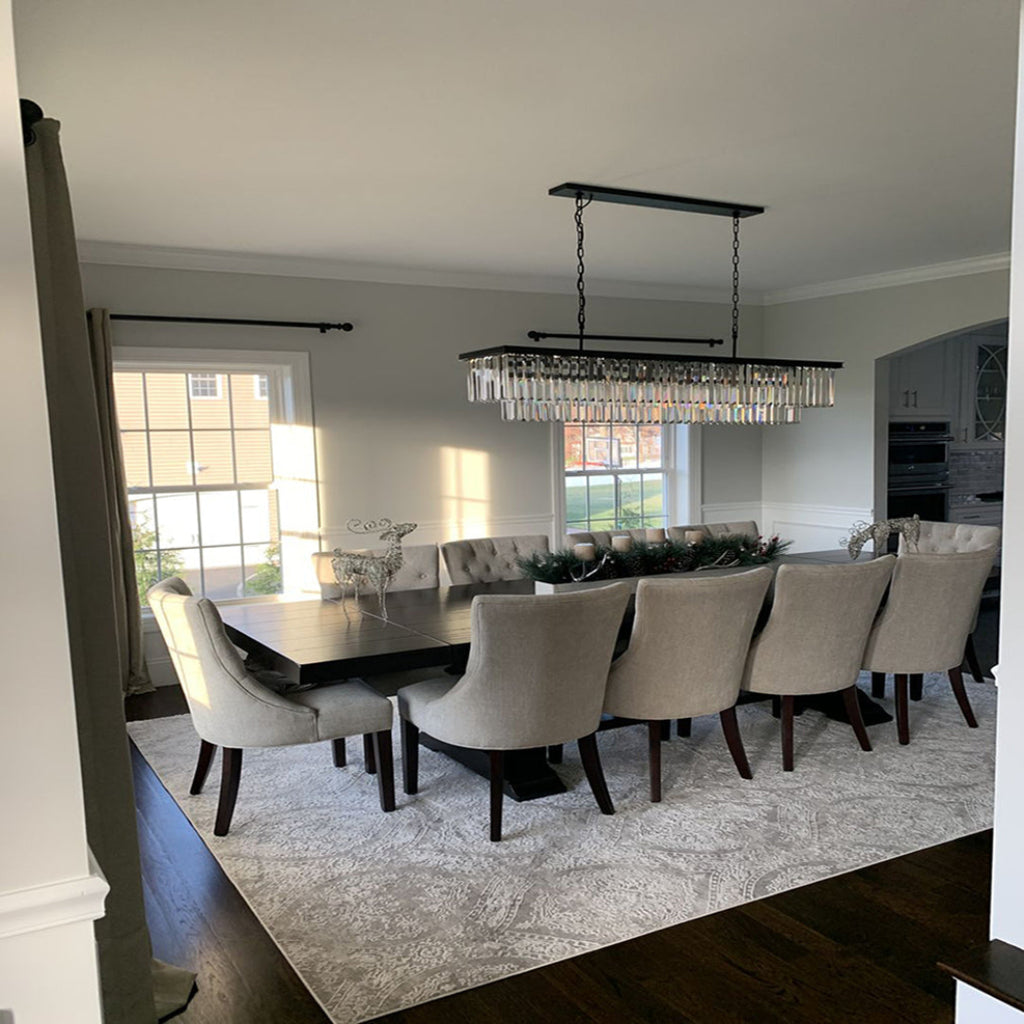 Odessa Two-Tier Glass Linear Chandelier