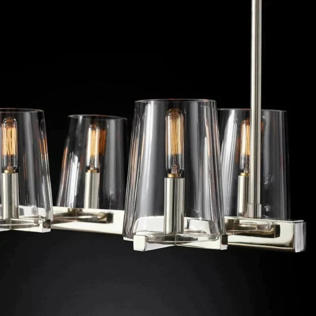 Cirella 49″/60″ Clear Glass Linear Chandelier