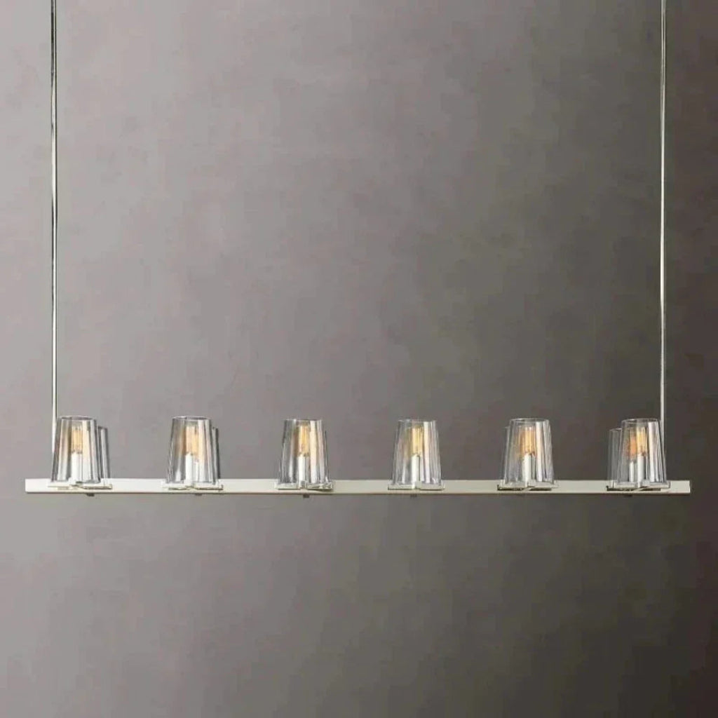 Cirella 49″/60″ Clear Glass Linear Chandelier