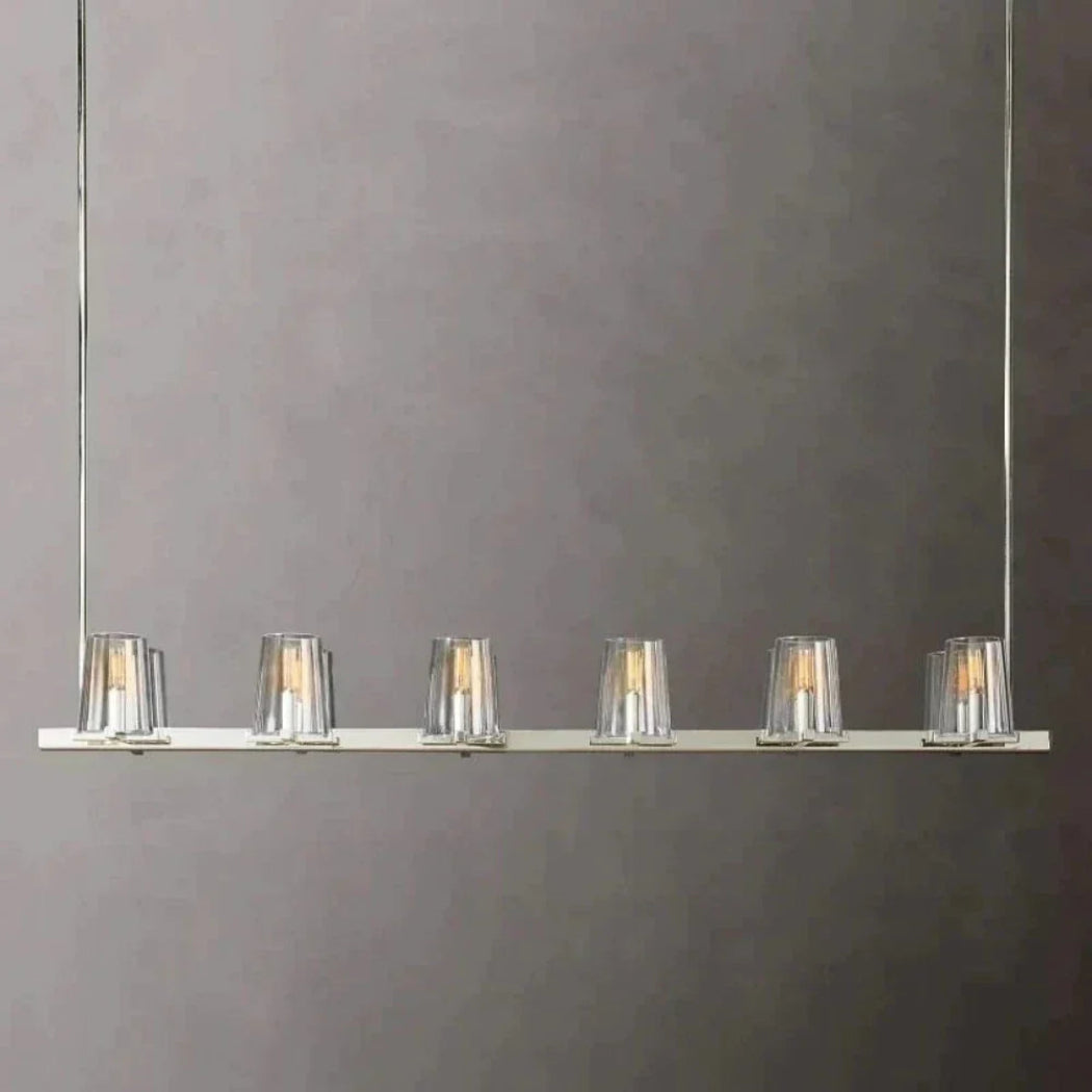 Cirella 49″/60″ Clear Glass Linear Chandelier