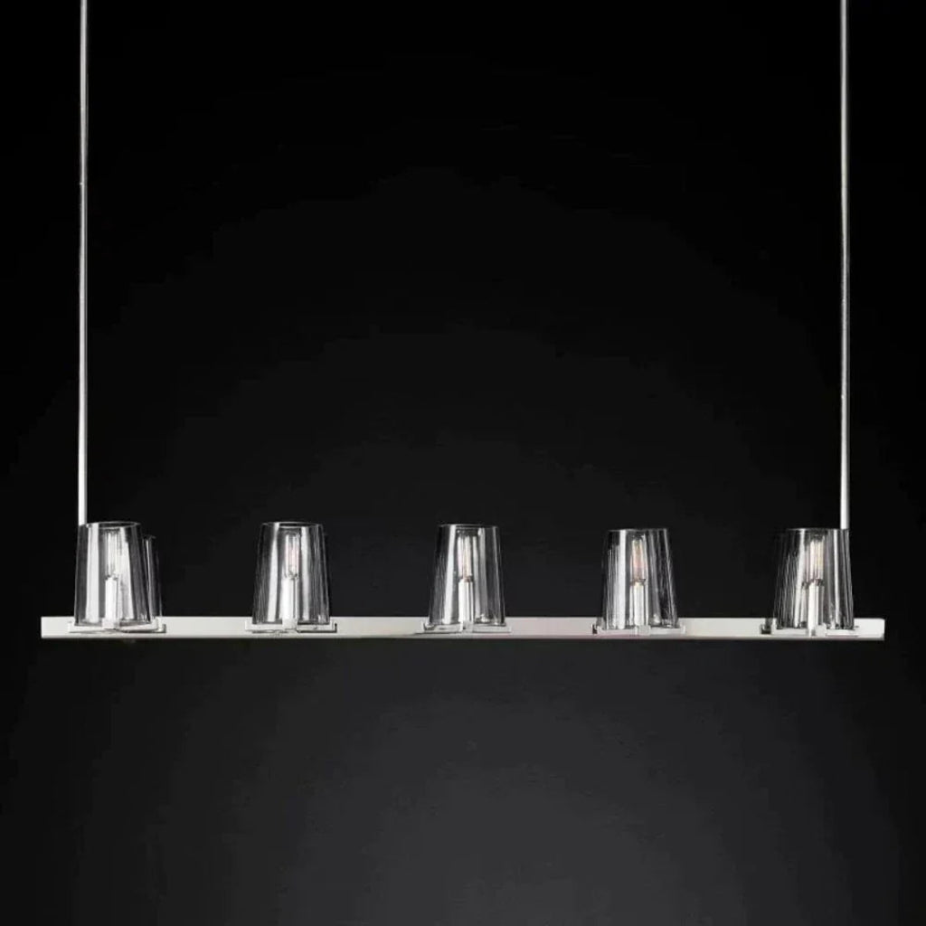 Cirella 49″/60″ Clear Glass Linear Chandelier