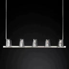 Cirella 49″/60″ Clear Glass Linear Chandelier