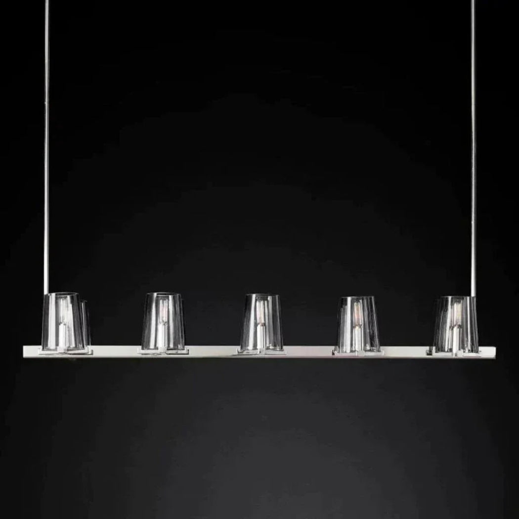 Cirella 49″/60″ Clear Glass Linear Chandelier
