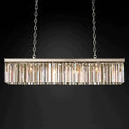Odessa Black Glass Linear Chandelier