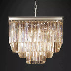 Odessa Multi-Tier K9 Crystal Square Chandelier