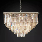Odessa Multi-Tier K9 Crystal Square Chandelier