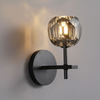 Lumera Clear & Smoke Crystal Wall Sconce