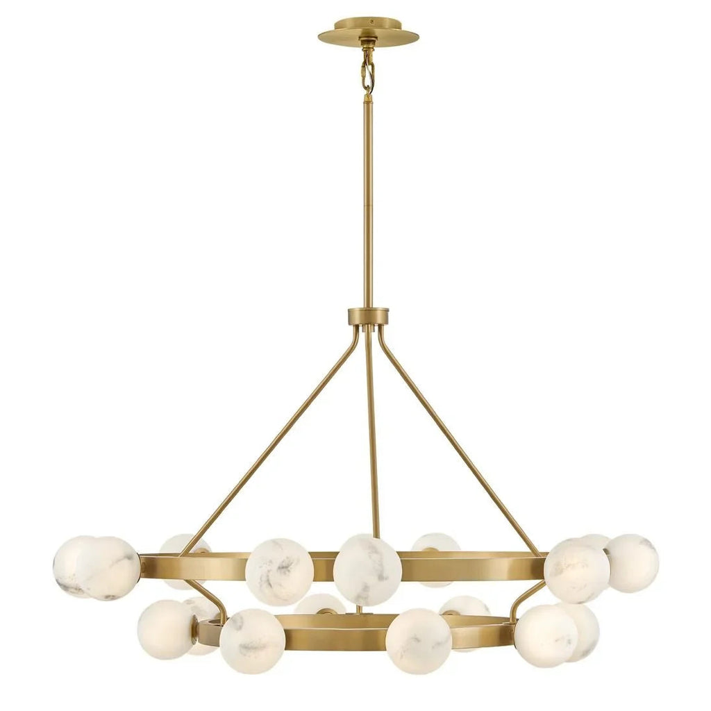 Aurevia Two-Tier Alabaster Chandelier