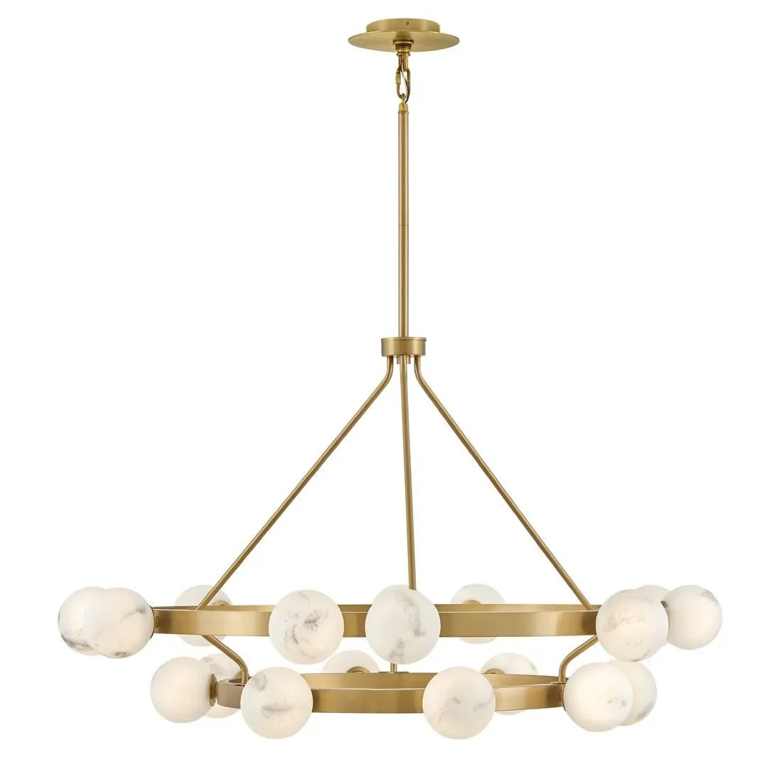 Aurevia Two-Tier Alabaster Chandelier
