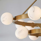 Aurevia Two-Tier Alabaster Chandelier