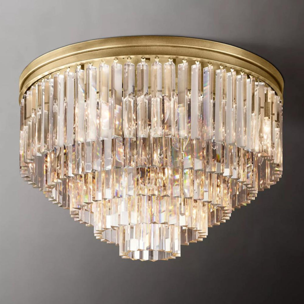 Odessa K9 Crystal Round Flush Mount
