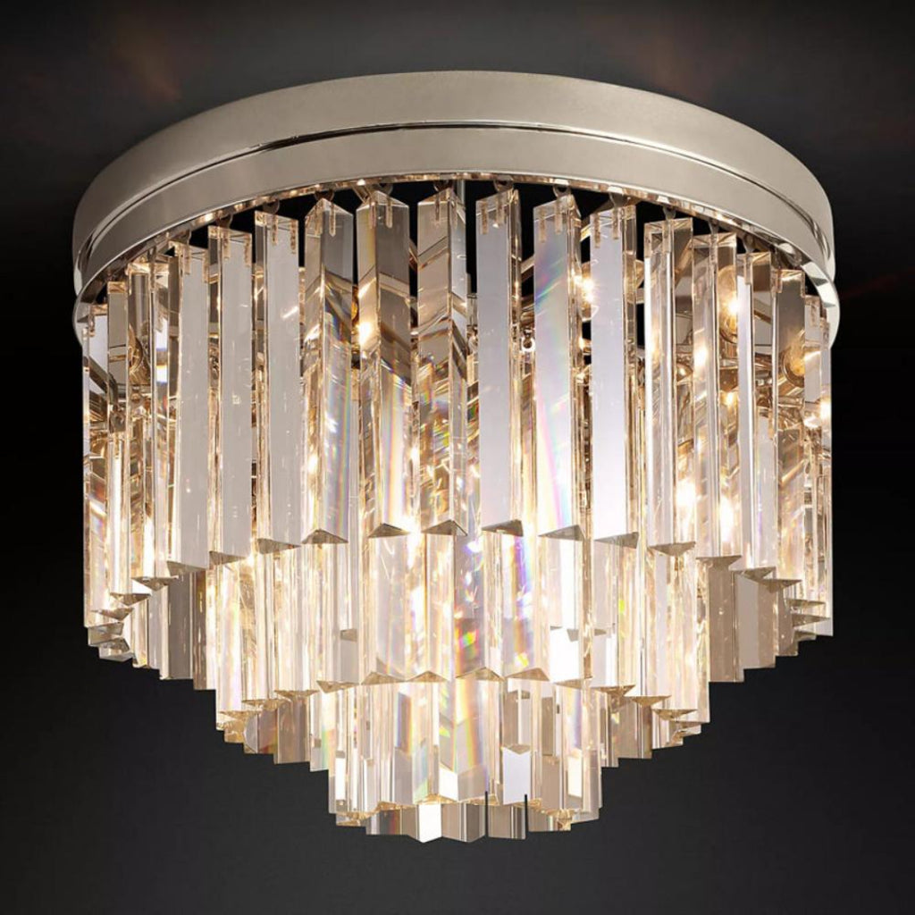 Odessa K9 Crystal Round Flush Mount