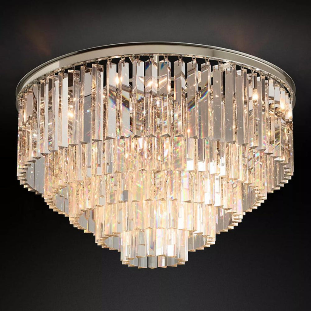 Odessa K9 Crystal Round Flush Mount