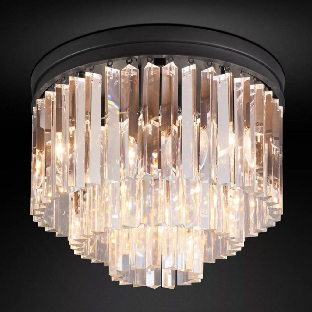 Odessa K9 Crystal Round Flush Mount