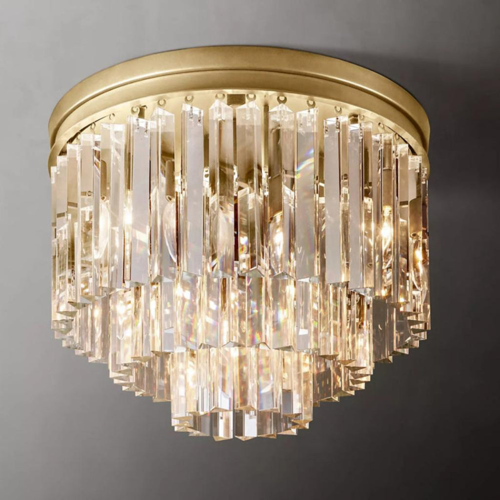 Odessa K9 Crystal Round Flush Mount