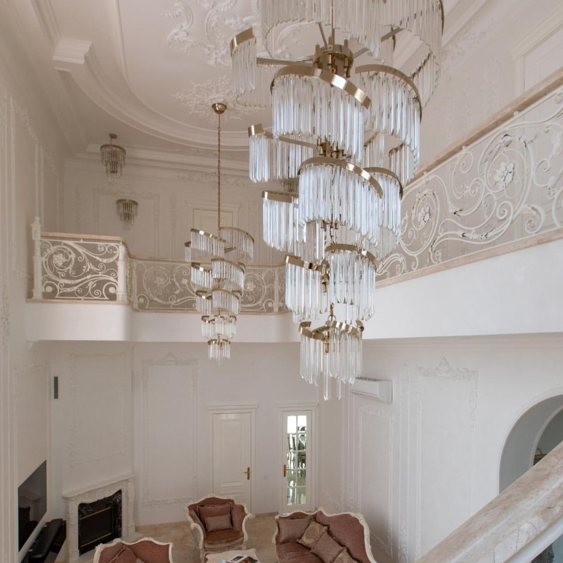 Virelia Multi-Tier Spiral Crystal Chandelier