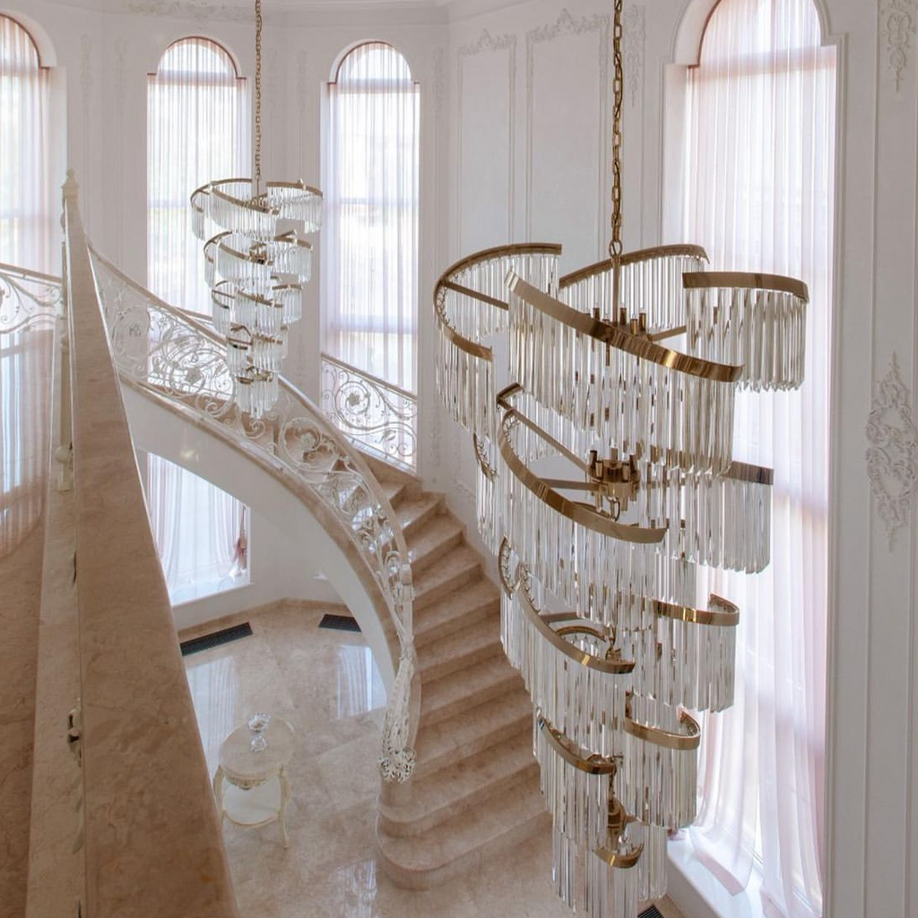 Virelia Multi-Tier Spiral Crystal Chandelier