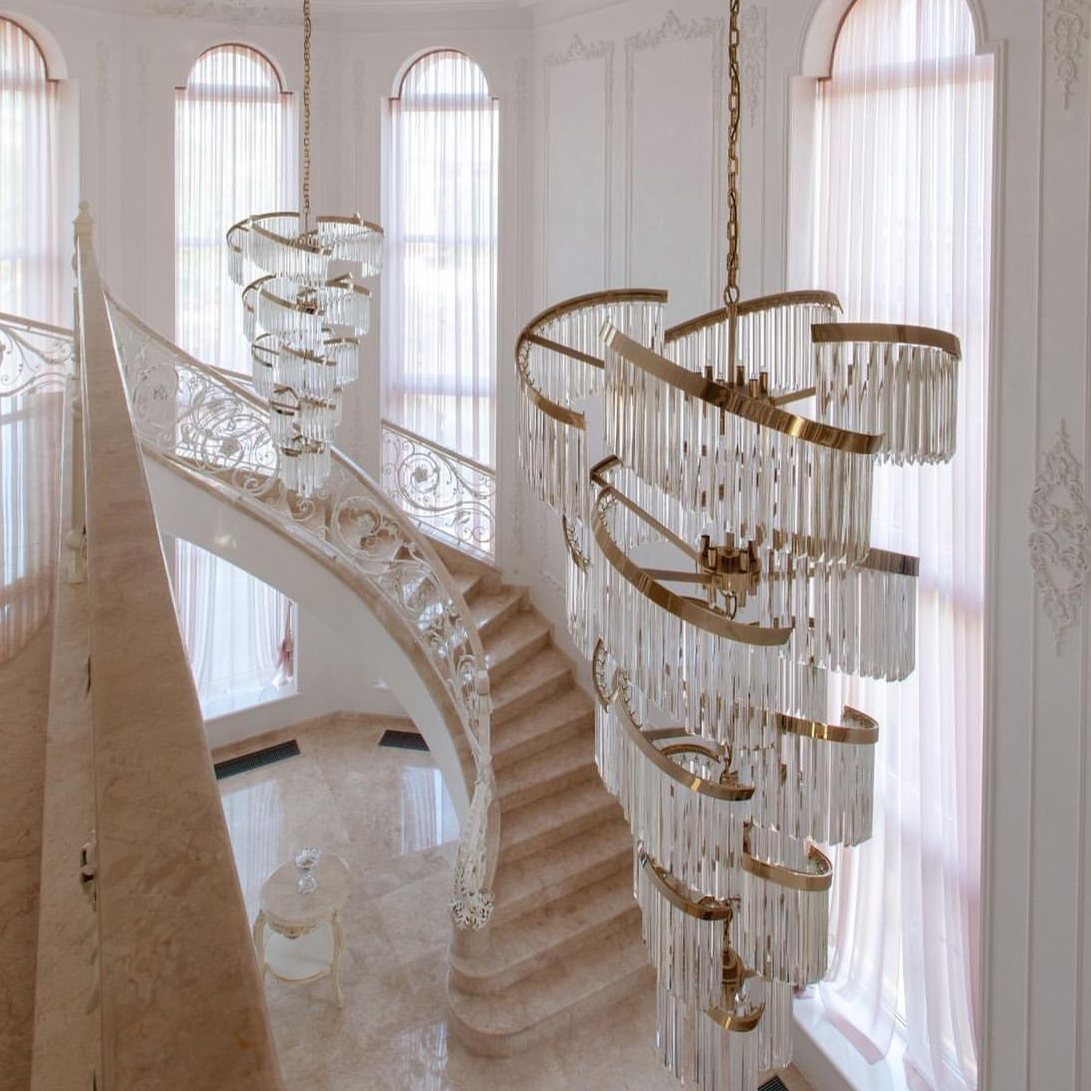 Virelia Multi-Tier Spiral Crystal Chandelier