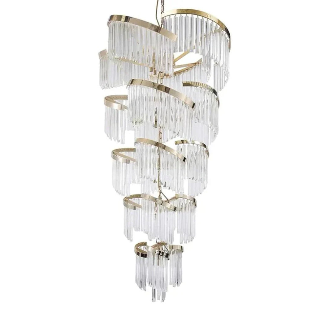 Virelia Multi-Tier Spiral Crystal Chandelier