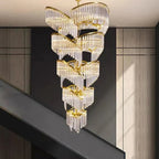Virelia Multi-Tier Spiral Crystal Chandelier