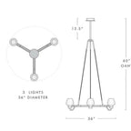 Aurelia 3-Light K9 Crystal Chandelier